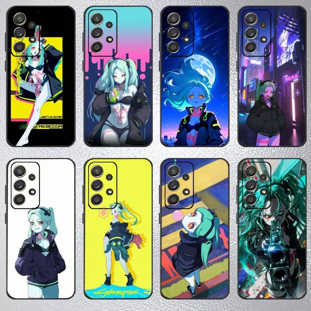 

Cyberpunk R-RebeccaS Phone Case For Samsung S25,S24,S23,S22,S21,S20,Plus,Fe,Lite,Others Black Cover
