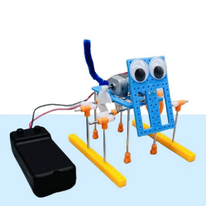 Funny Dog-walking Robot Science And Technology DIY STEM Handmade Project Assembly Toy Creative Science Experiment Materials Kit