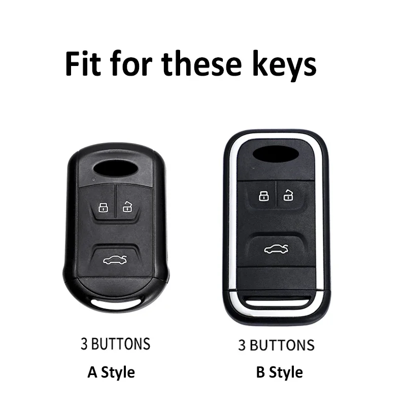 3 Buttons TPU Car Key Case Remote Cover for Chery Tiggo 4 3 GX Arrizo 5 Tiggo 7 8 Car Flip Key Shell Fob Holder Accessories