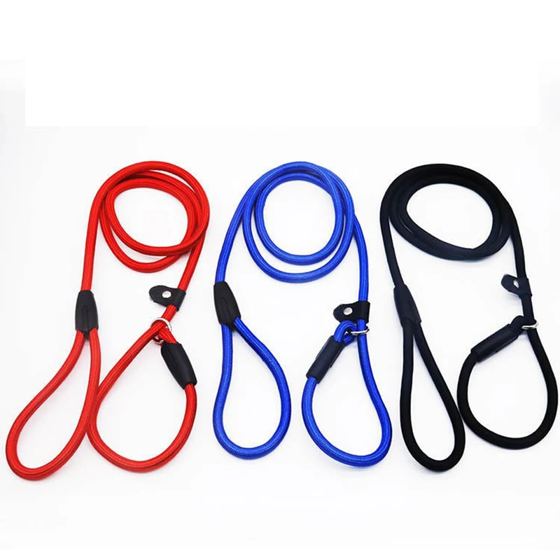 Pet Leash Rope Nylon Rope Pet Puppy Slip Lead Rope Dog Slip Leash Chain Collar Adjustable Dog Training Leash For Small Dog