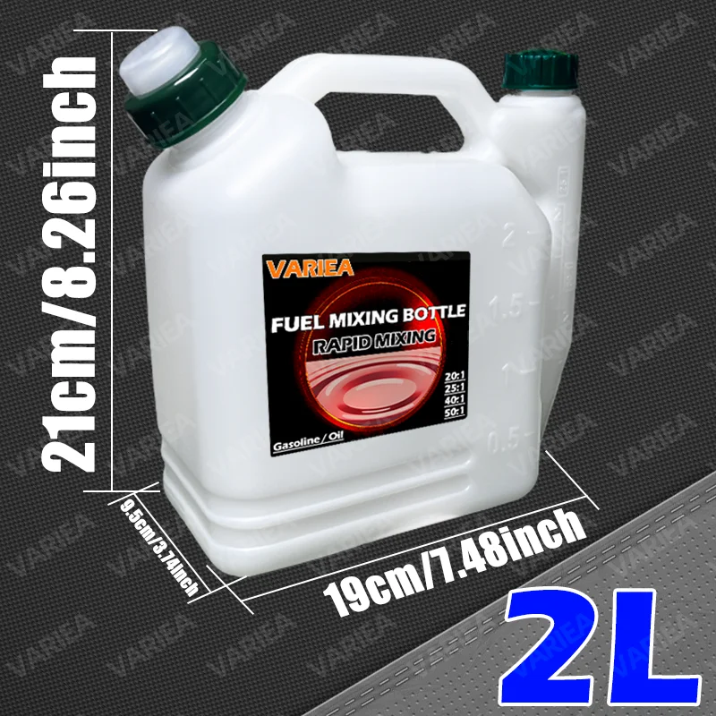 VARIEA- 1L/2L/3.5L/5L-2-Takt-Kraftstoffmischflasche - Kompatibel mit 25:1, 50:1, 40:1, 20:1 Kraftstoffmischungsverhältnissen, auslaufsicheres Design – Detail 4