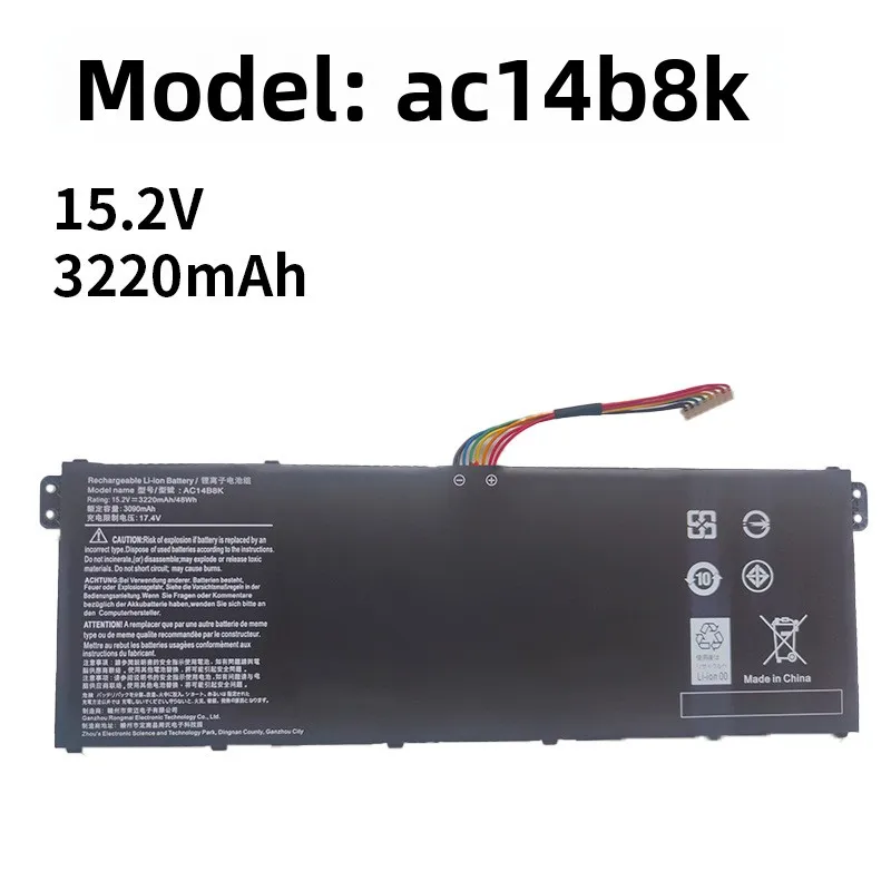 

Совместим с аккумулятором для ноутбука Acer AC14B8K V3-371G/372G E5-771G AN515-51/52