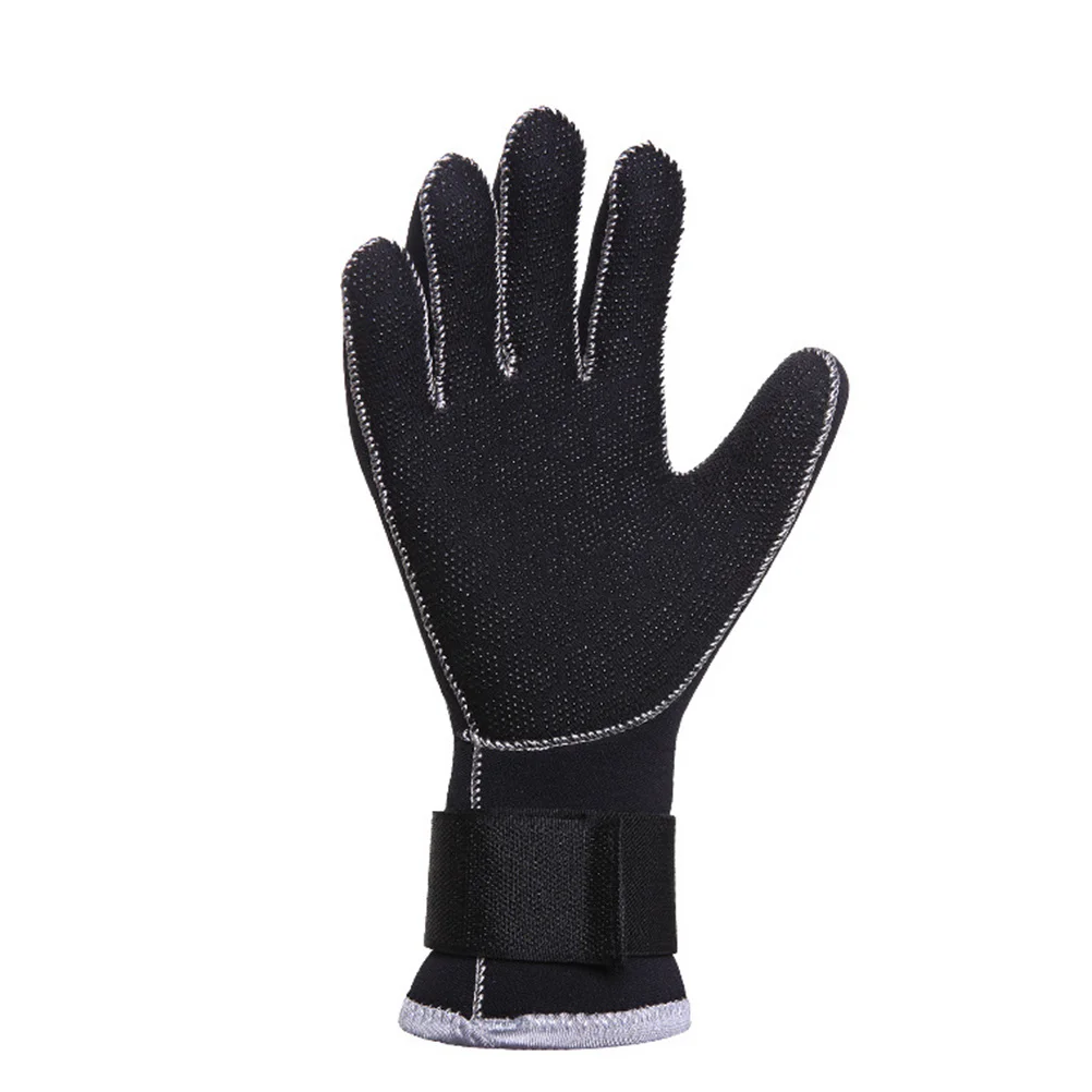 

3mm Diving Gloves for Swimming Antiscratch Nonslip Insulation Comfortable Fit Double Glued Blind Stitched Size S Black