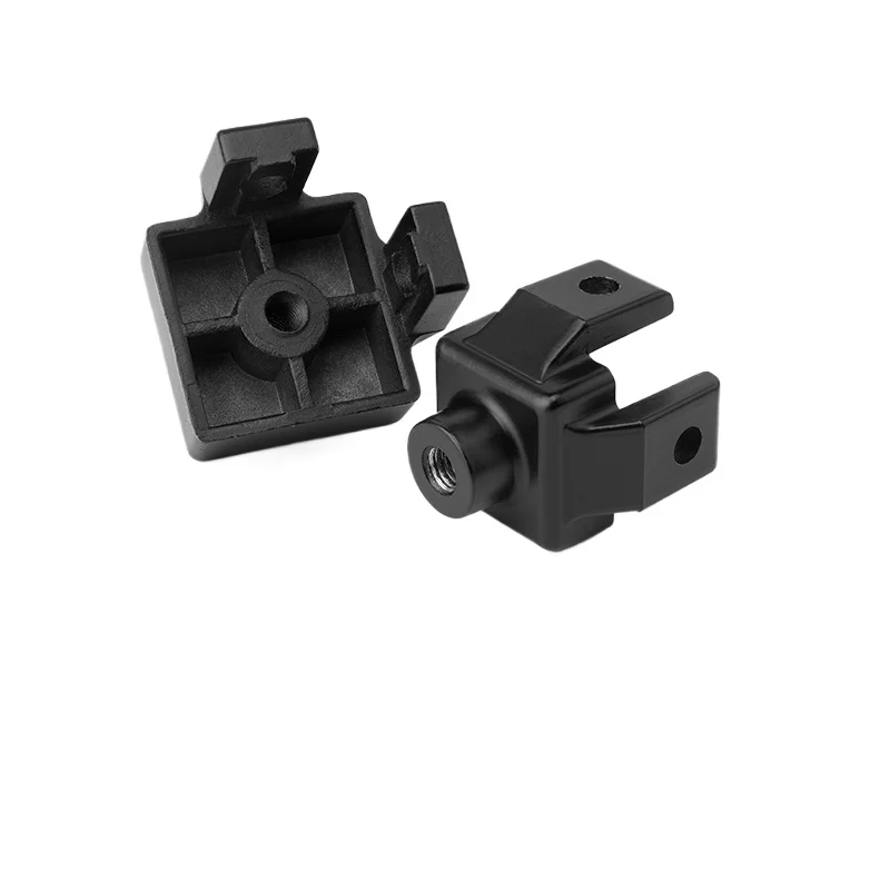 1 pz accessori profilo in alluminio industriale 20/30/40 connettore piede nero accessori base fissa tazza piede