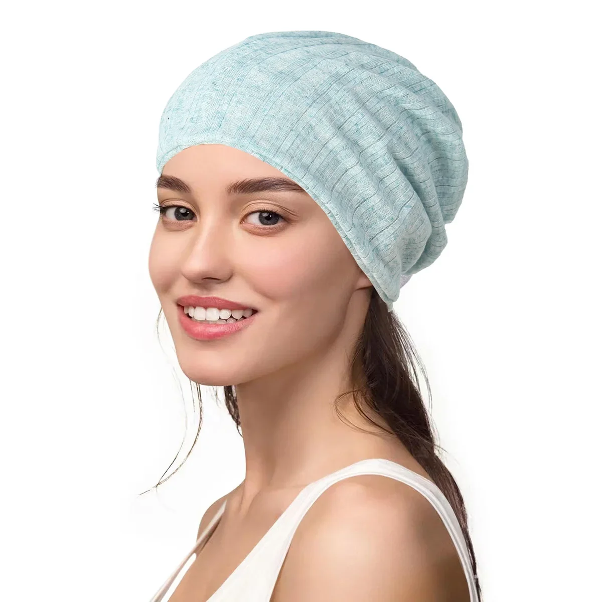 

Muslim Women Beanie Bonnet Inner Hijab Hat Turban Cancer Chemo Cap Headscarf Hair Loss Headwrap Bandanas Headband Turbante Mujer