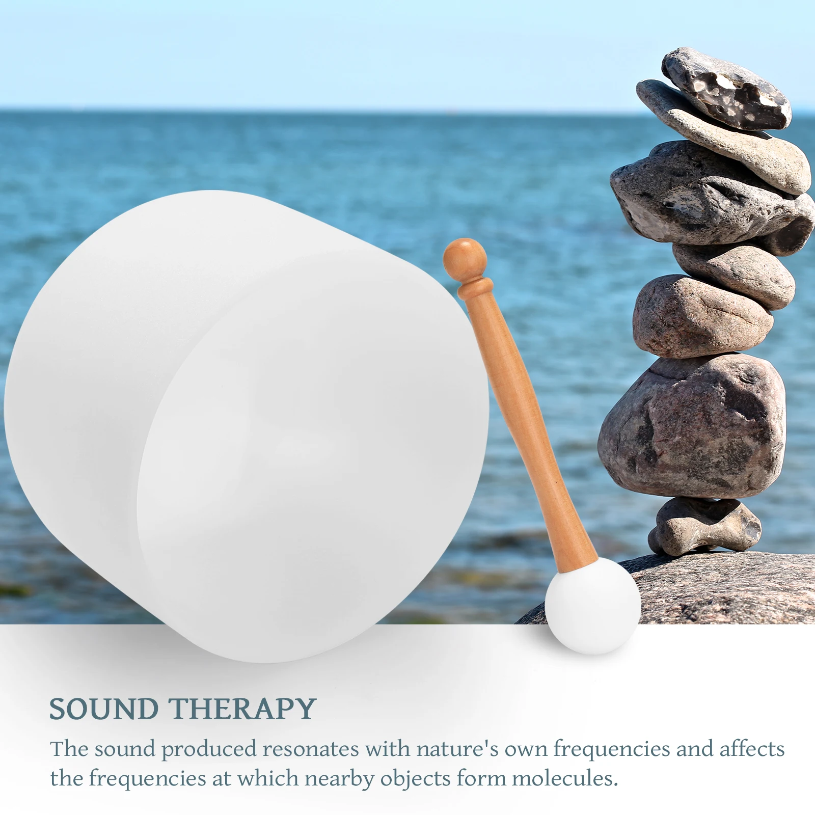 440Hz Kristall schlug Schüssel Ritual Musik therapie Yoga Meditation Klangschalen Schlag instrumente