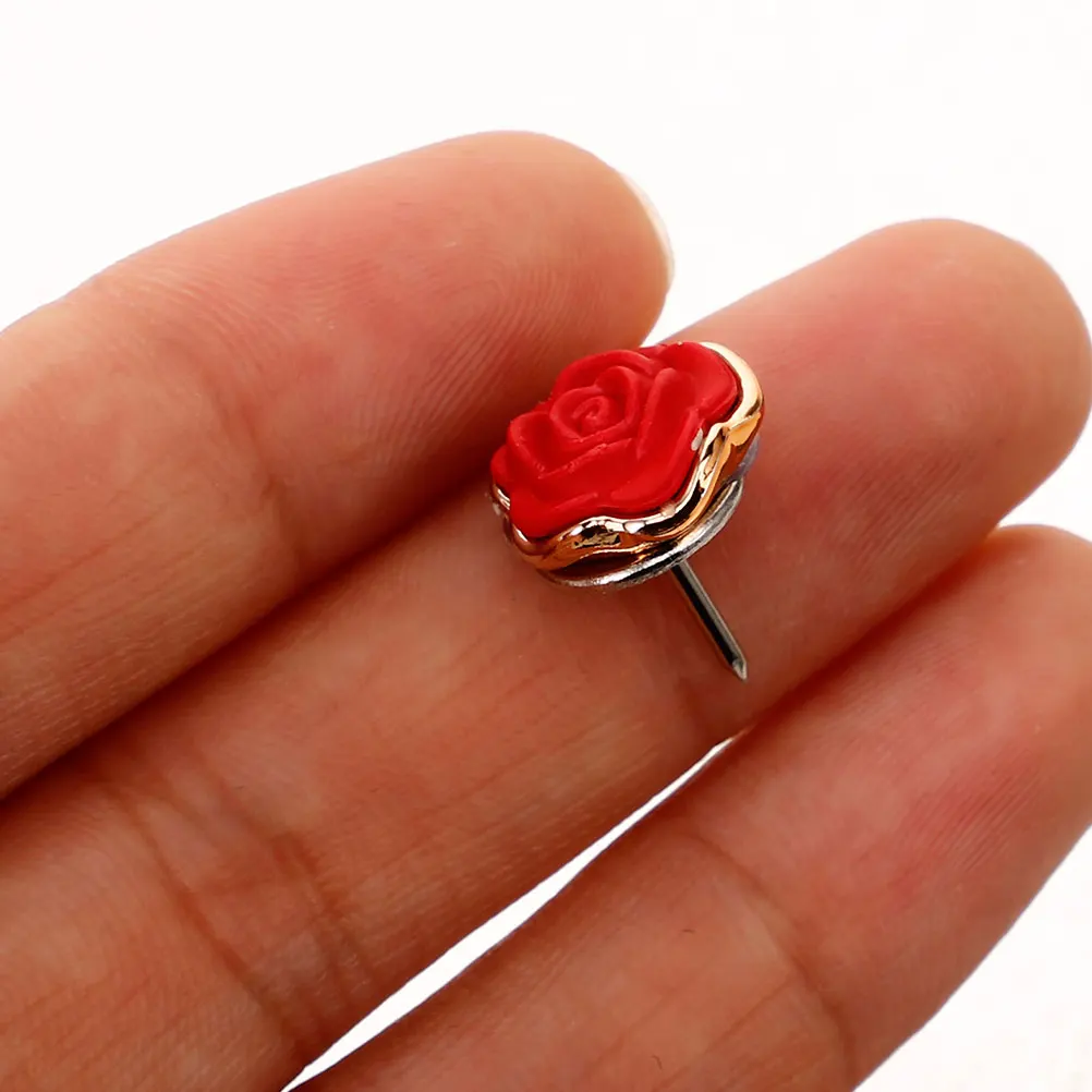 

60 Pcs Flower Thumb Tacks Vintage Decor Bulletin Map Push Pins Office Home Decorative Cork Board Pins Cork Board Shiny Design