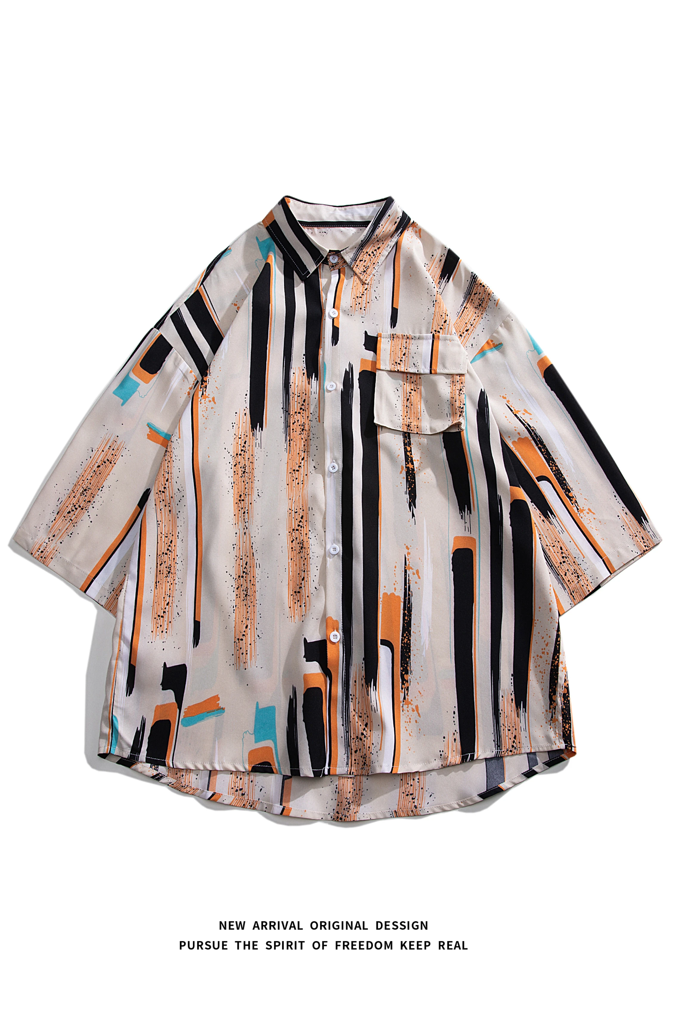 Camisa de manga corta para hombre, ropa de lujo de alta calidad, con estilo, a rayas originales, novedad de verano