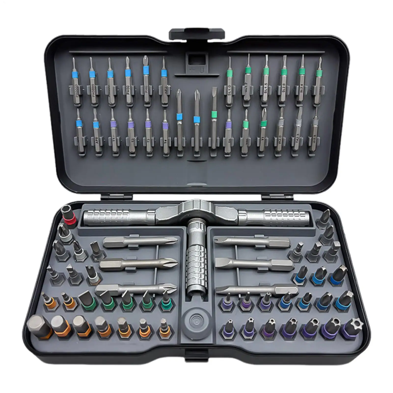 Magnetic Ratchet Kit Multi-Bit Magnetic Manual Ratchet Tool Precision Screwdriver Kit For Furniture Assembly Bike Maintenance