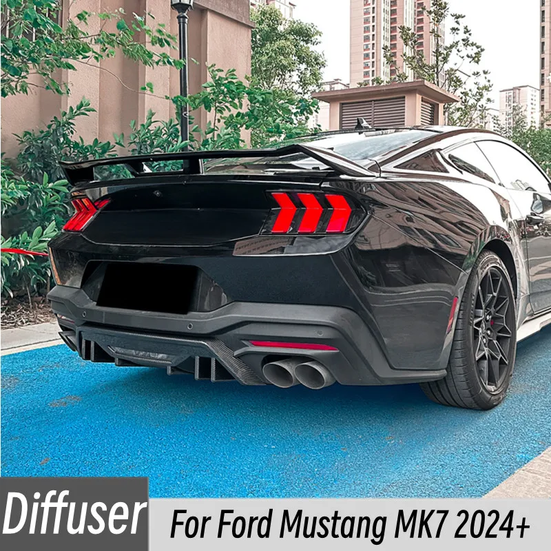 

For Ford Mustang MK7 2024+ Car Rear Bumper Diffuser Splitter Lip Spoiler Monjaro Tuning Exterior Body Kit Accessories