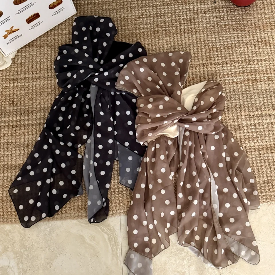 Summer New Pure Desire Mesh Polka Dot Print Splice Hanging Neck Vest Women Slim Fixed Band Chest Pad Versatile Short Style