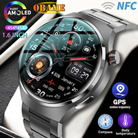 2025 New GT4 Pro Smart Watch Men 366*366 HD Screen SmartWatch Compass NFC GPS Tracker Heart rate Blood oxygen Sports Smartwatch