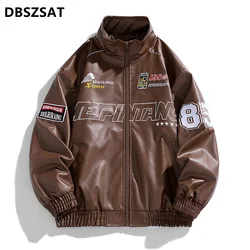 Leather Jacket Men Winter 2025 Motorcycle PU Leather Jacket Mens Stand Collar Casual Windbreaker Ropa De Hombre Slim Coat 7XL