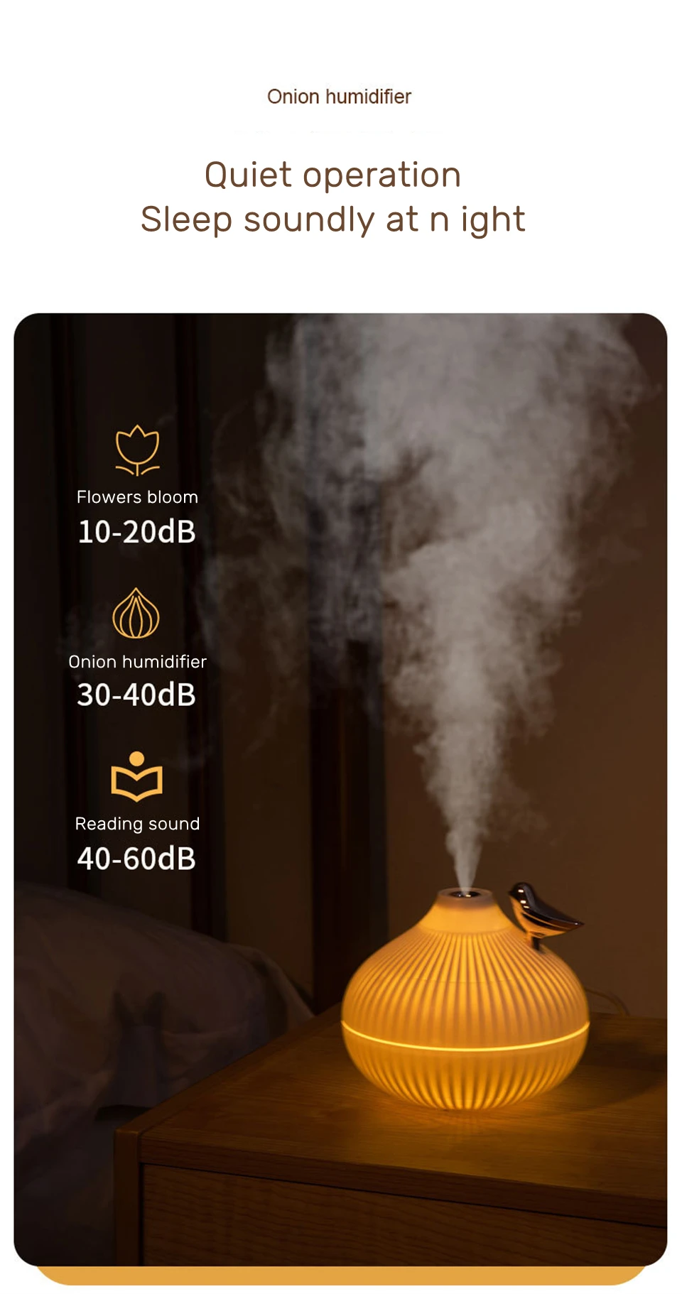 300ml USB Air Humidifier Mini Water Aroma Diffuser with Warm LED Night Light for Home Room Ultrasonic Cool Mist Humidificador
