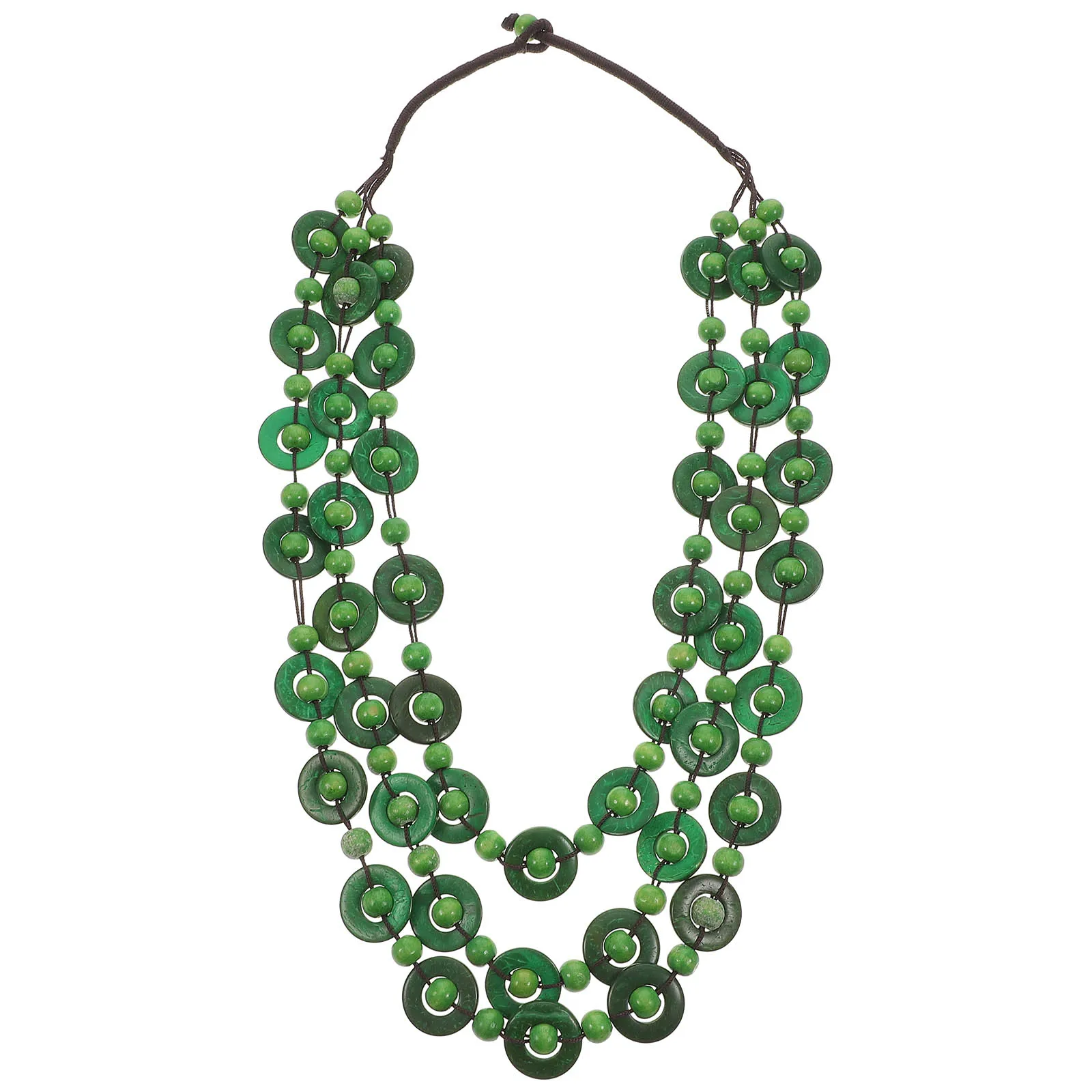 

Statement Necklace for Women Coconut Shell Woven Jewelry Vintage Handmade Bride