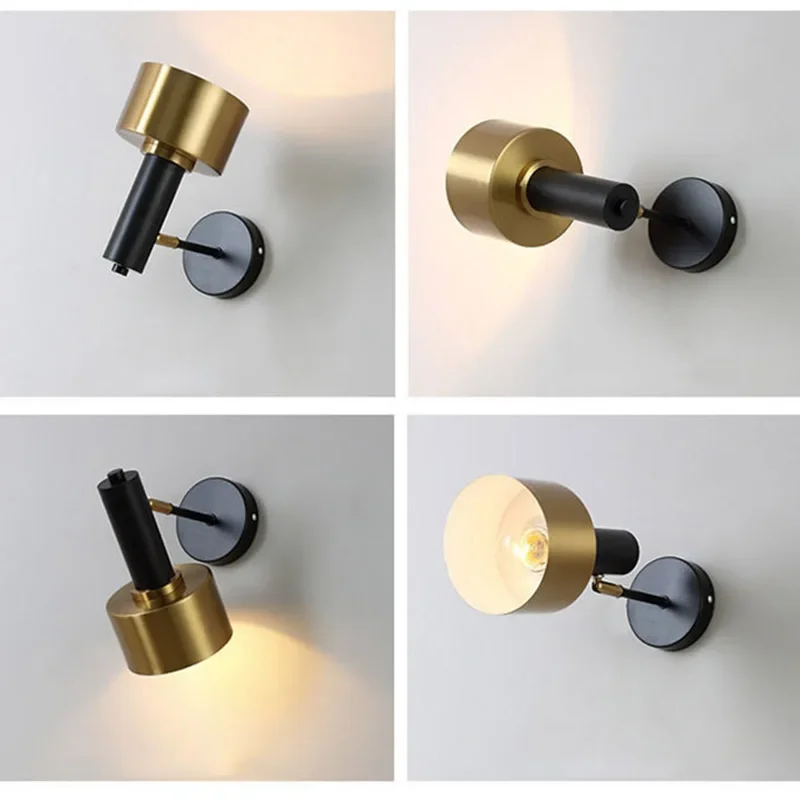 

Регулируемые настенные лампы в скандинавском стиле, медные светильники для спальни, прикроватного столика, домашний декор, освещение для гостиной, коридора, лестницы