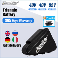 ChamRider 48V 45AH 50AH Triangle Ebike Battery Electric Bike 52V 21700 Cell 72V 60V 20AH 30AH 50A BMS Huge Capacity 1000W 18650