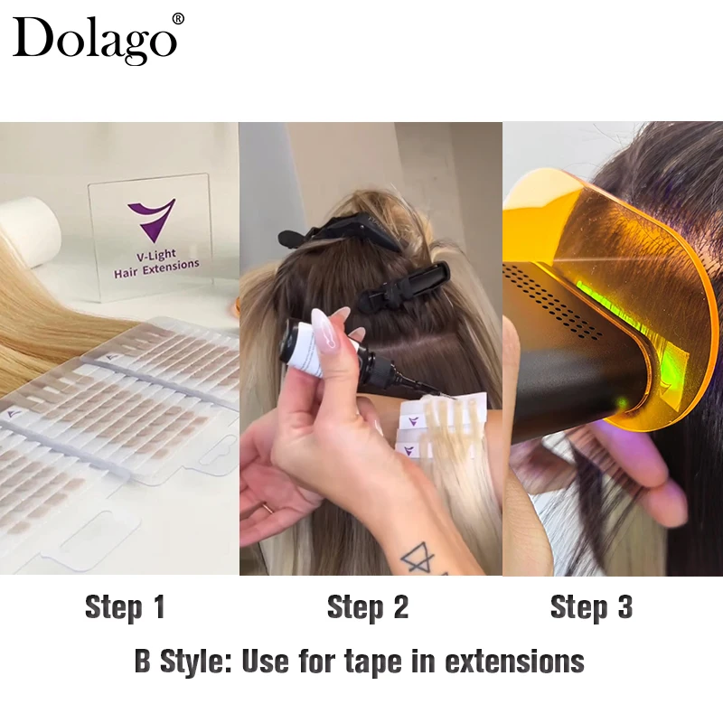 V-Light Hair Extension Machine Kit Fast Grafting Tools Glue Remover V-Light Technology Hair Extensions Set For Tape Hair