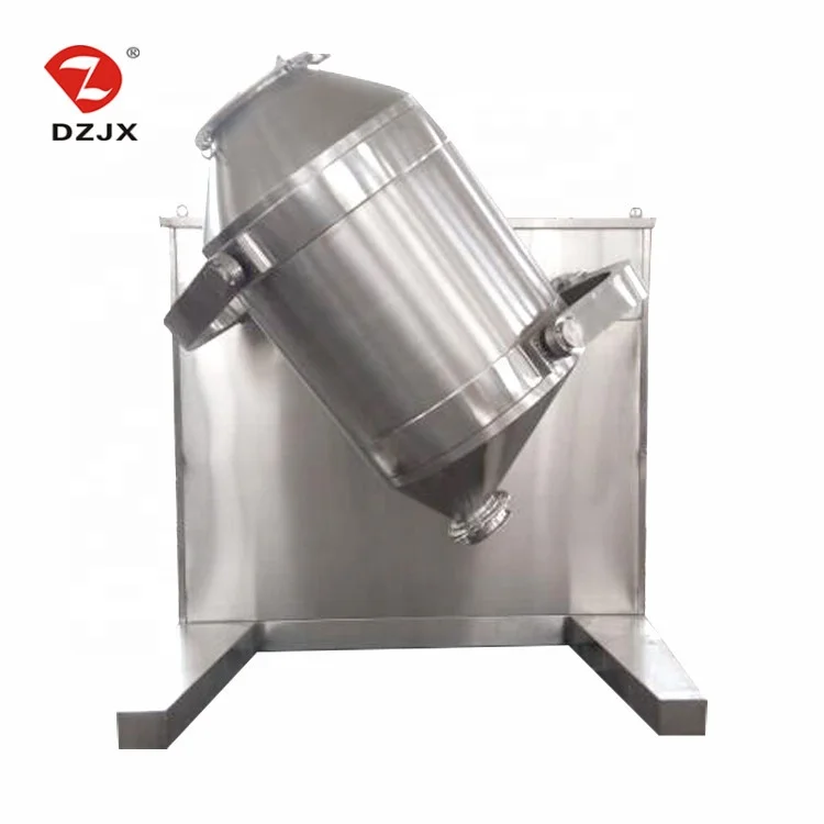 DZJX Stainless Steel Lab 3d Metal Chemical Tea Sugar Curry Powder Mixing Blender Tumbler Machine Lab Blending Mixer