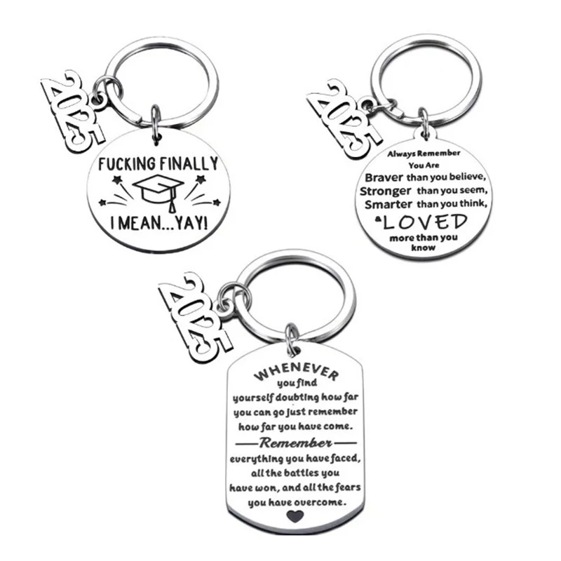 Metal Graduation Gift Keychain Class Of 2025 Key Ring For High School College Graduation Graduation Season Souvenir