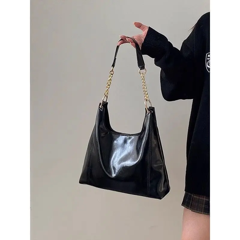 

Premium Sense 2025 Niche Design New Women's Bag Tote Underarm Bag Large Capacity Commuter Shoulder Crossbody Chain Bag