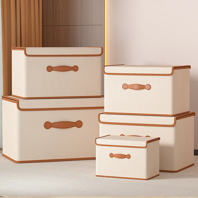 Clothes Storage Box With Lid For Household Use Wardrobe Underwear Storage Box Organizing Boxed Clothes Blankets Storage Basket