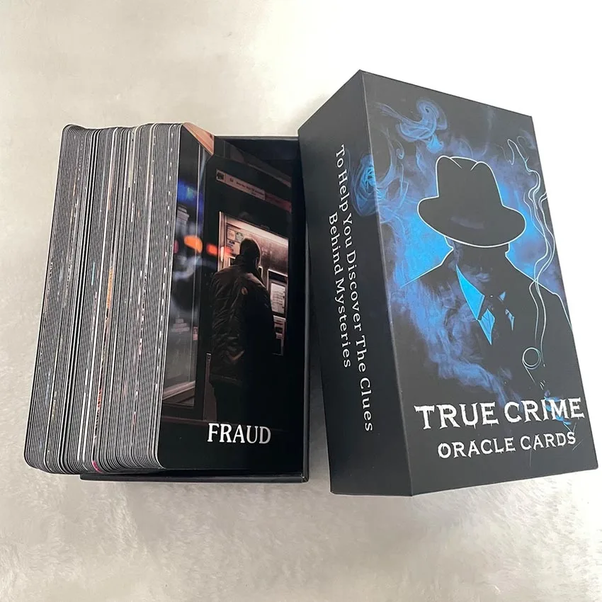 12x7cm True Crime Oracle Deck 80-cards, Divination Taro in Box Card Games