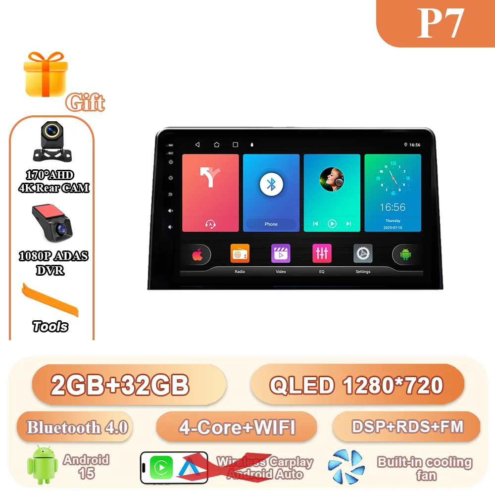 Android 15 Carplay Autoradio Stereo Voor Citroen Berlingo 2019 Peugeot Partner Rifter 2020 Voor Opel Combo Multimedia Video Player