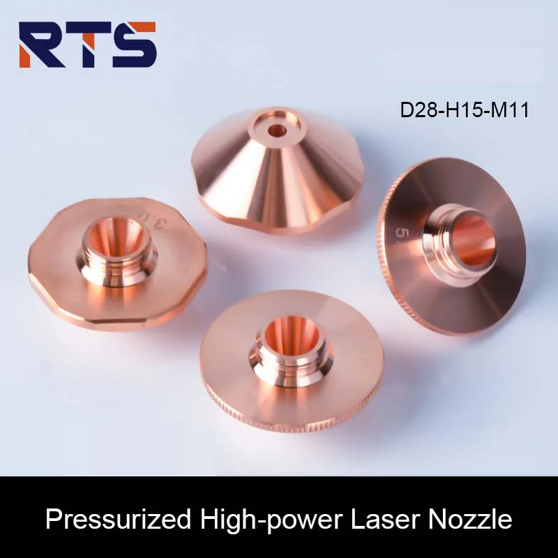 RTS High Speed Storm Boosting Laser Cutting Nozzle D28 H15 M11 Lace Style High-quality Copper Nozzles HANS WSX PENTA Cut Head