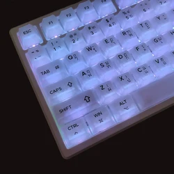 MAIMOOO【Thai/Russian/Korean】Keycap Milky White Frosted Fog Transparent Matte PC CHERRY For Switch 87/104/108 122keys AR Keycap