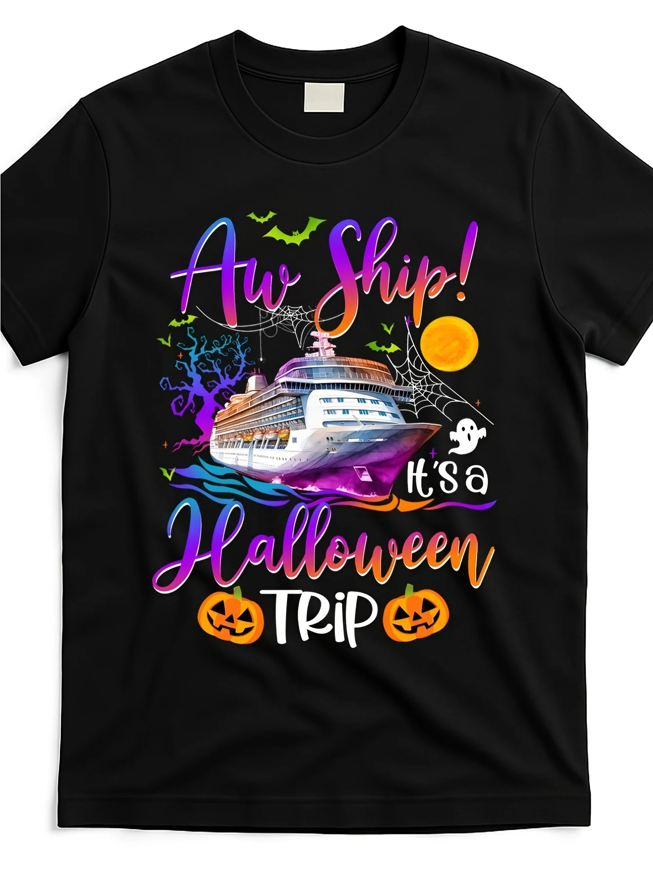 

Halloween Weed Marijuana T-Shirt - Black Summer Casual Stoner Tee