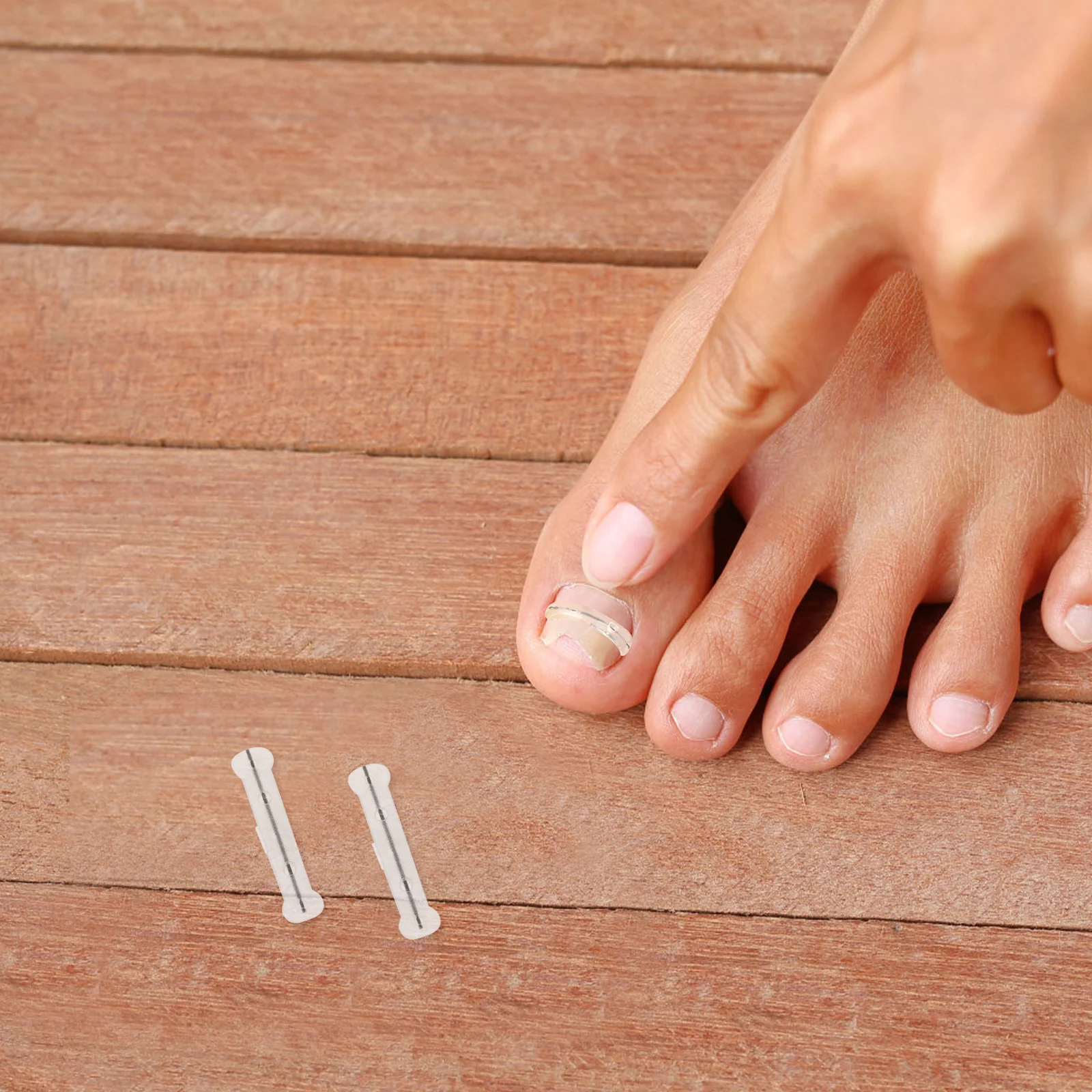 

Titanium Alloy Toenail Corrector Reusable Ingrown Nail Tool Foot Care Professional Stretching Repair Silicone Daily Use