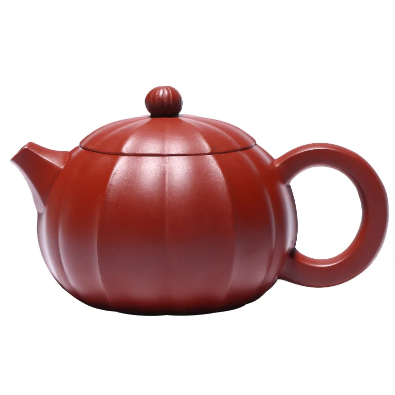 

Handmade Zisha Teapot Yixing Handmade Pot, Kung-Fu Teaware, Purple Clay Drinkware for Puer Black Chinese Tea Rib Western S