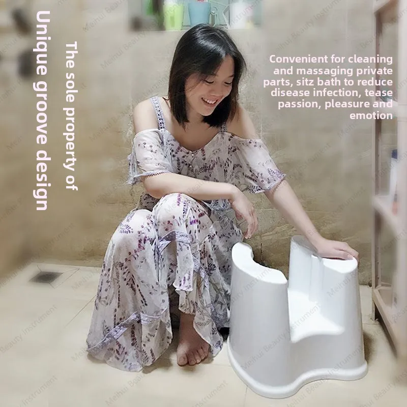 

Bathroom Chair Bathroom Chair Fun Stool Household Groove Creative Bath Stool,