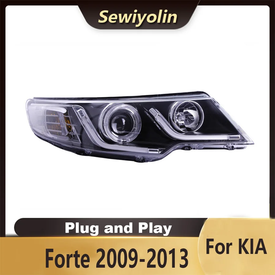 

Для Kia Forte 2009-2013 автомобильные аксессуары фара в сборе светодиодные фонари лампа DRL сигнал Plug and Play дневные ходовые