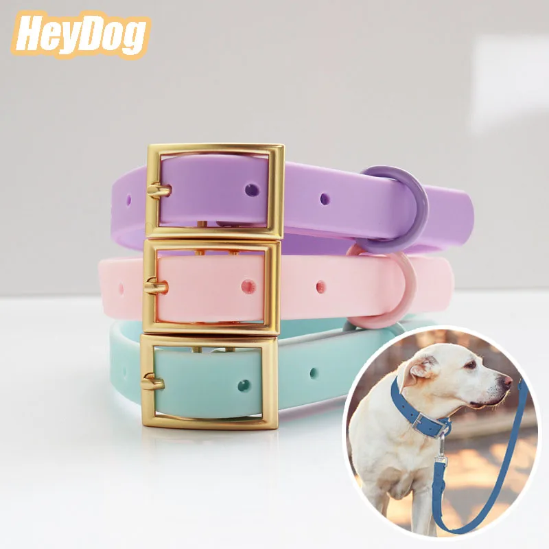 

Dog Collar With Logo Printed Waterproof Large And Medium-sized Dog Traction Collar Prevent Rushing Out Punching Dog Rope Collar