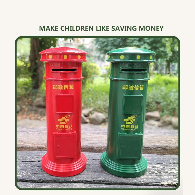 Funny Kids Simulation Retro Mailbox Money Box Creative Home Mailbox Model Decorations Ornaments Children's Toys Birthday Gifts