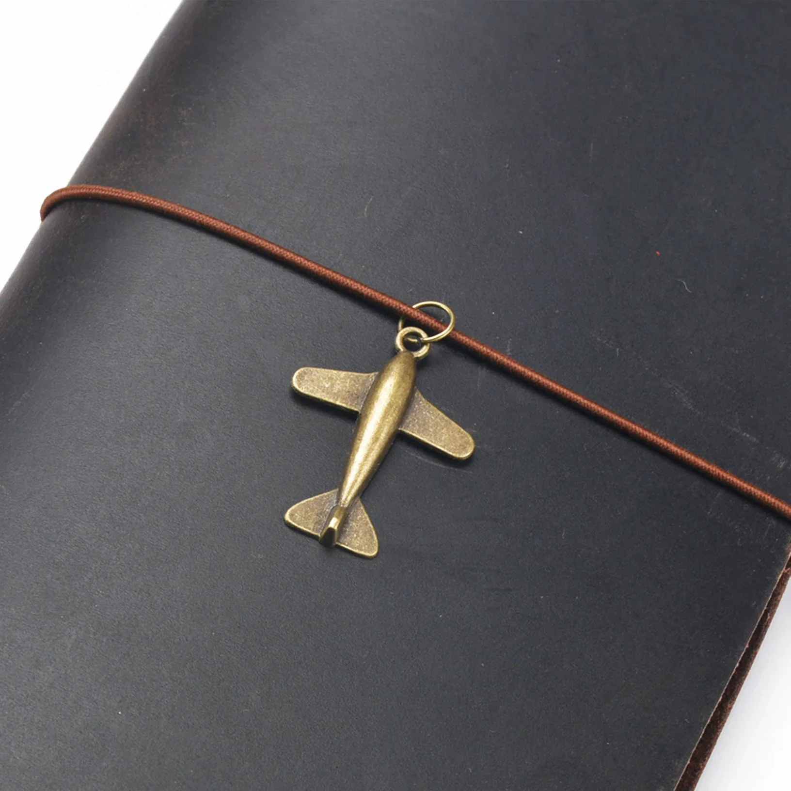 Genuine Leaather Notebook Accessory Metal Charm Vintage Creative Hanging Drop Pendant  Bookmark decoration diary journay
