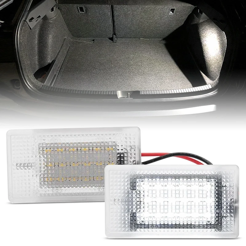 2Pcs For Ford Mondeo Orion Puma Sierra Scorpio Transit Tourneo Courier White LED Luggage Trunk Light