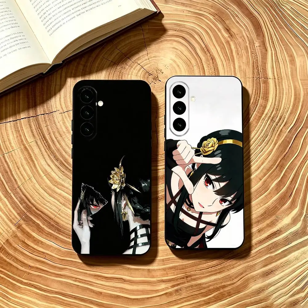 S-SPY-FAMILY Yor Forger Phone Case Soft black For Samsung Galaxy A73,A72,A71,A70,A53,A52,A51