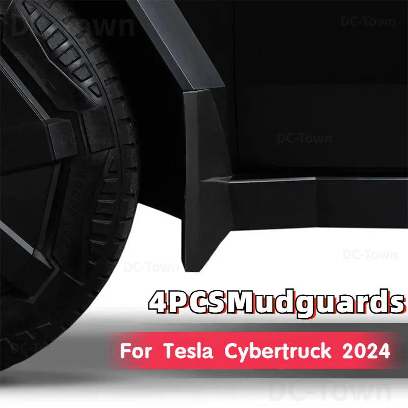 For Tesla Cybertruck 2024 Mudguards 4PCS Front Rear Wheels Fender Splash Guards Mud Flaps for Cyber Pickup Truck Car Accessories