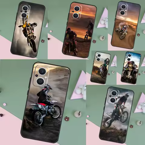 Moto Cross Motorcycle Sports Case For OPPO Reno 11 F 13F 13 12 F 8T 7 8 10 Pro OPPO Find X8 X6 Pro X3 X5 Lite Cover Shell