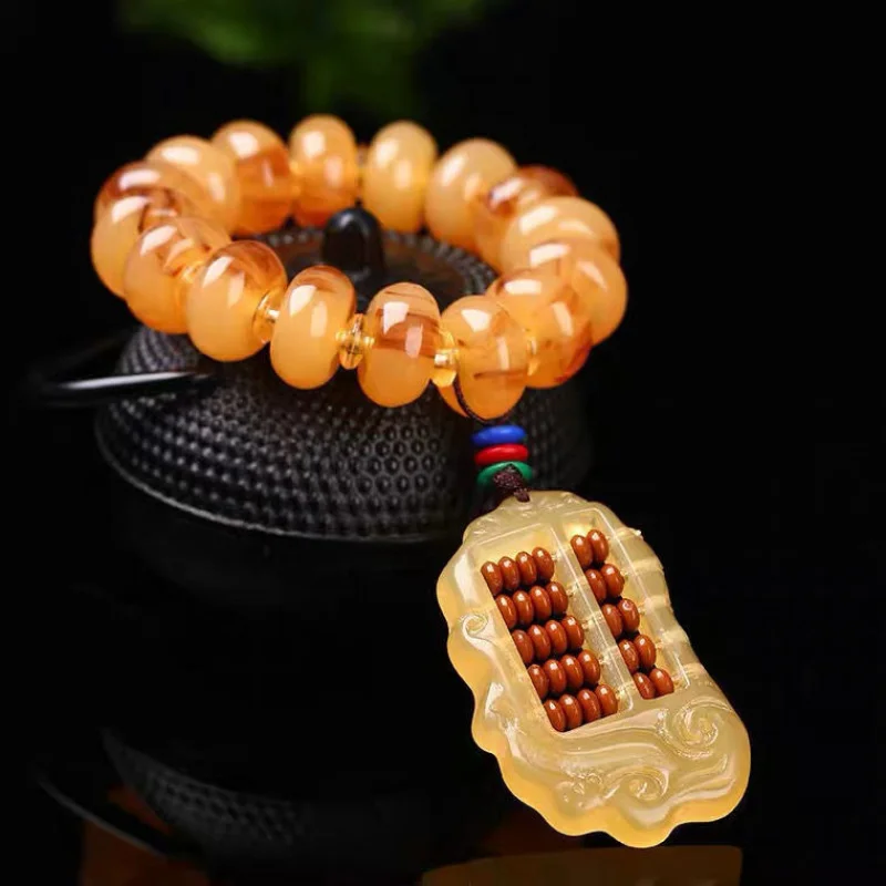 

Chinese Style Imitation Sheep Horn Bracelet Cooling Car Hanging Ornament Wishful Thinking Bead Unisex Hot Selling Powder Pressed