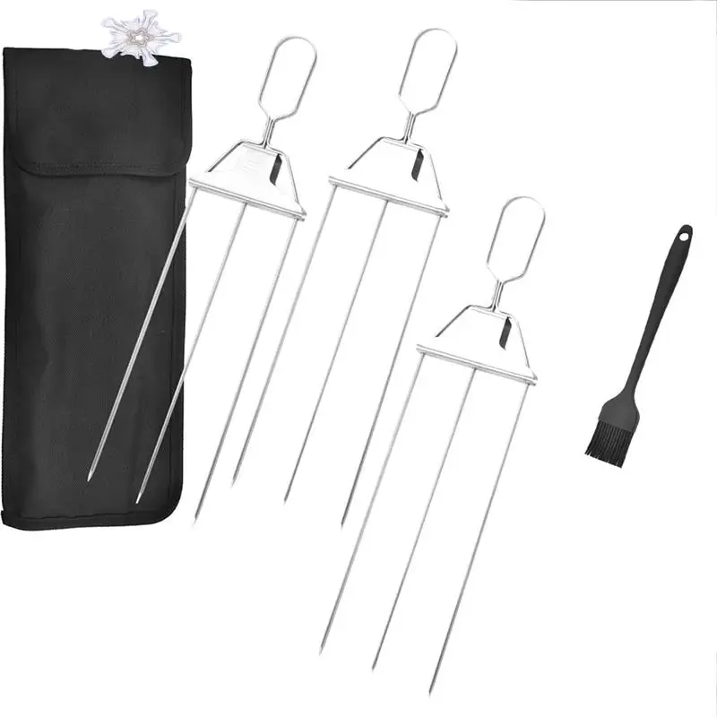 

Stainless Steel Grilling Skewers With Oxford Cloth Bag,Metal Kabob Skewers For Grilling,For Meat Veggies Fruits