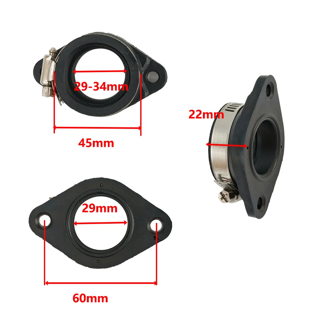 Adapter Manifold Boot Assembly Equipment Parts Replacement Spare Tools Black Boot Carb Carburetor High Quality