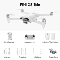 FIMI X8 Tele drone with Wide-Angle tele Camera 30x Hybrid Zoom 4K 60fps 10KM range 3-axis Gimbal GPS AI Super Night Video