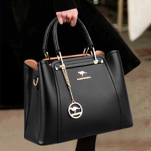 Torebki damskie z miękkiej skóry Luksusowy projektant 3-warstwowe torby na ramię Crossbody Damskie torby na zakupy o dużej pojemności Marka Messenger Tote
