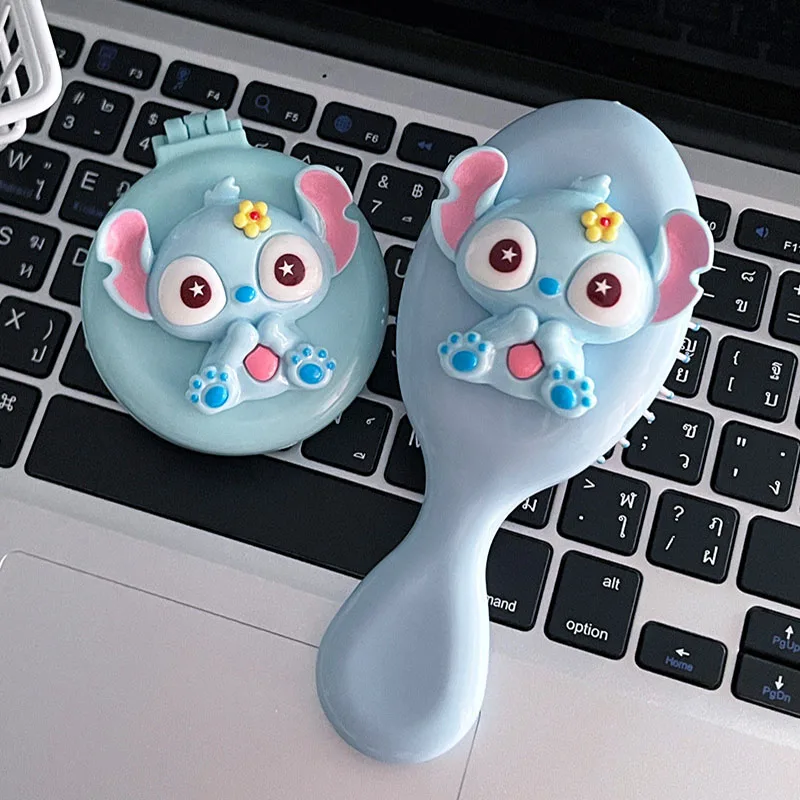 

Disney Stitch Comb Mini Folding Air Cushion Mirror Comb Integrated with Small Portable Fluffy Air Massage Kids Birthday Gifts