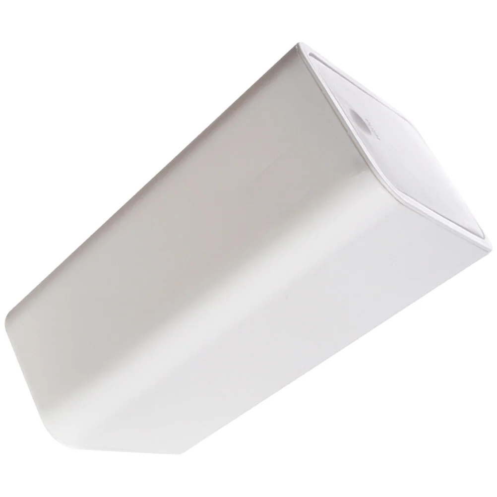 Trashcans Square for Kitchens with Lid Slim Office Narrow Bathroom Cover Recycling Bin White