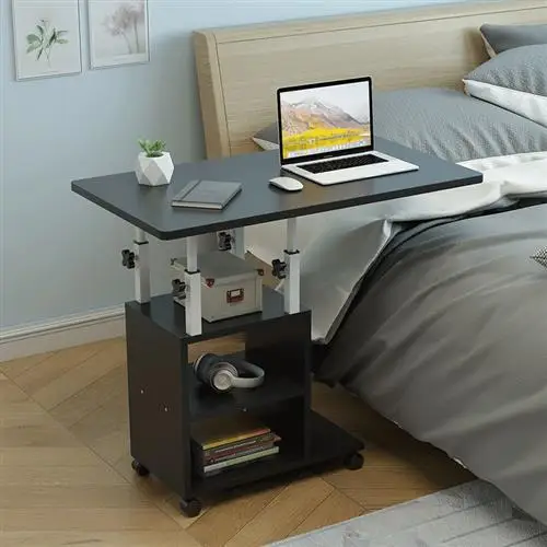 

Bed push-pull table mobile side of the bed folding computer lazy lift desktop bedroom simple adjustable
